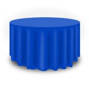 Round Plastic Tablecloth 213cm - Dark Blue (Each)