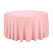 Round Plastic Tablecloth 213cm - Pink (Each)