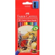 Coloured Pencils  With Sharpener Faber-Castell (Pack of 24)