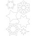 Cardboard Snowflakes & Stars (Pack of 120)