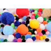 Pom Poms - Assorted Colours (Pack of 150)