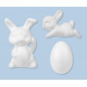 Styrene Rabbits & Eggs (Pack of 30)