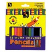 Pencils Stubby Colouring (Pack of 12)