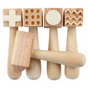 Wooden Pattern Hammers (Pack of 5)