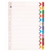 Dividers A4 1-12 Tab Coloured