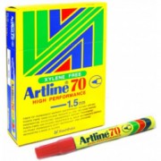Artline 70 Perm - Red (Pack of 12)