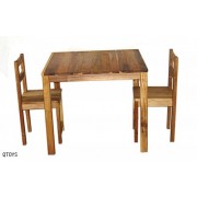 Hardwood Table & 2 Chairs