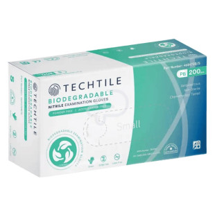Biodegradable Gloves Nitrile Powder Free Green Small Techtile 468470B/S (Box of 2000)